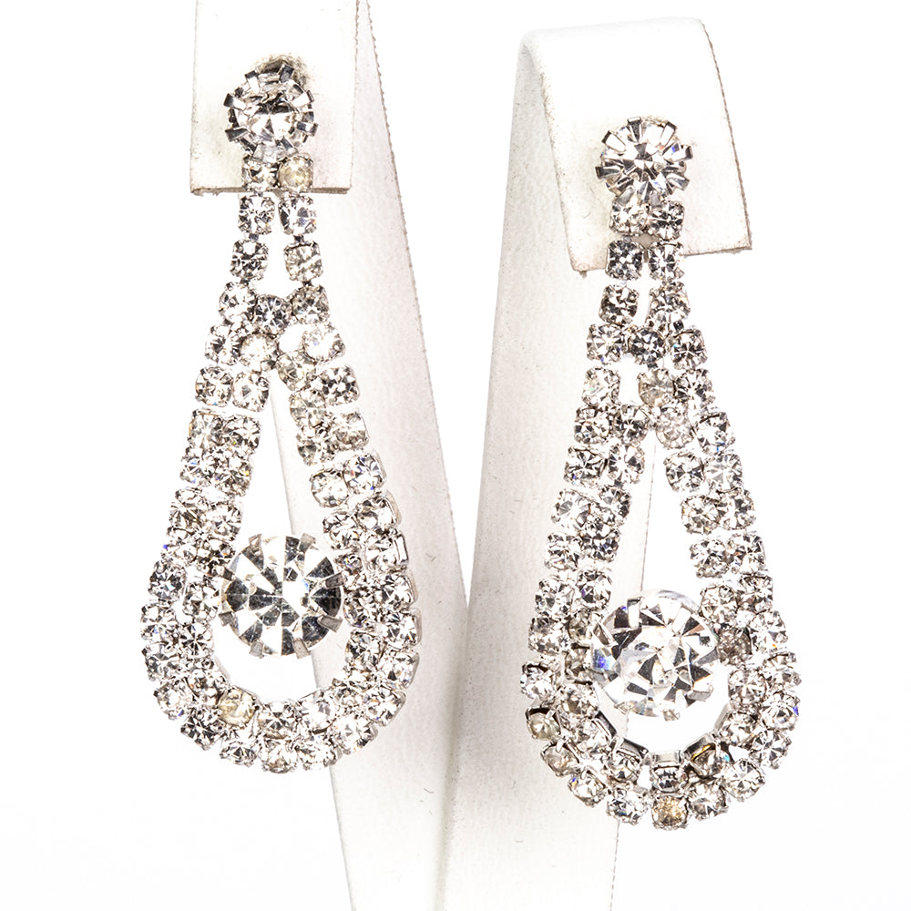 Pozlacená Slitinová Sada s Bílým Emporia® Křišťálem ( Náhrdelník+Náušnice )