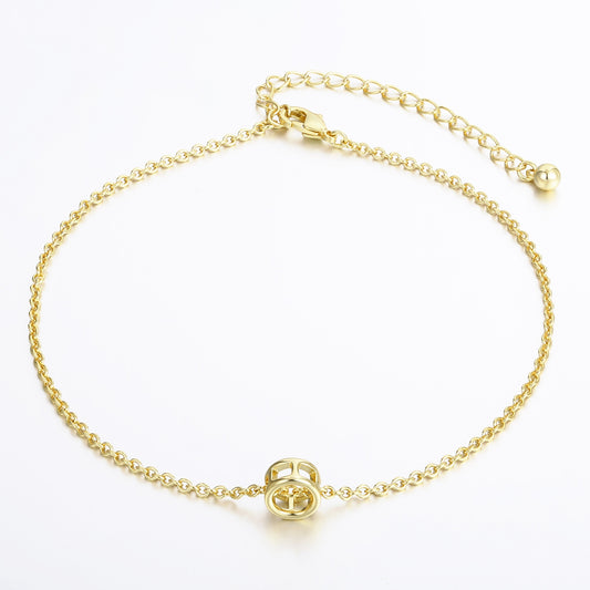 Pozlacená slitina - Náramek přibližná hmotnost: 10 gramů