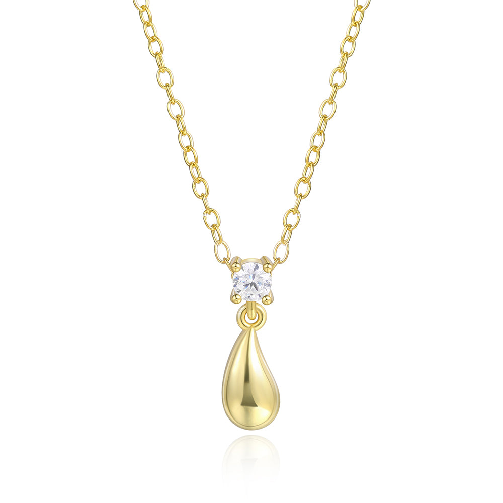 Pozlacená slitina - Náhrdelník s Bílým Emporia® Křišťálem přibližná hmotnost: 10 gramů