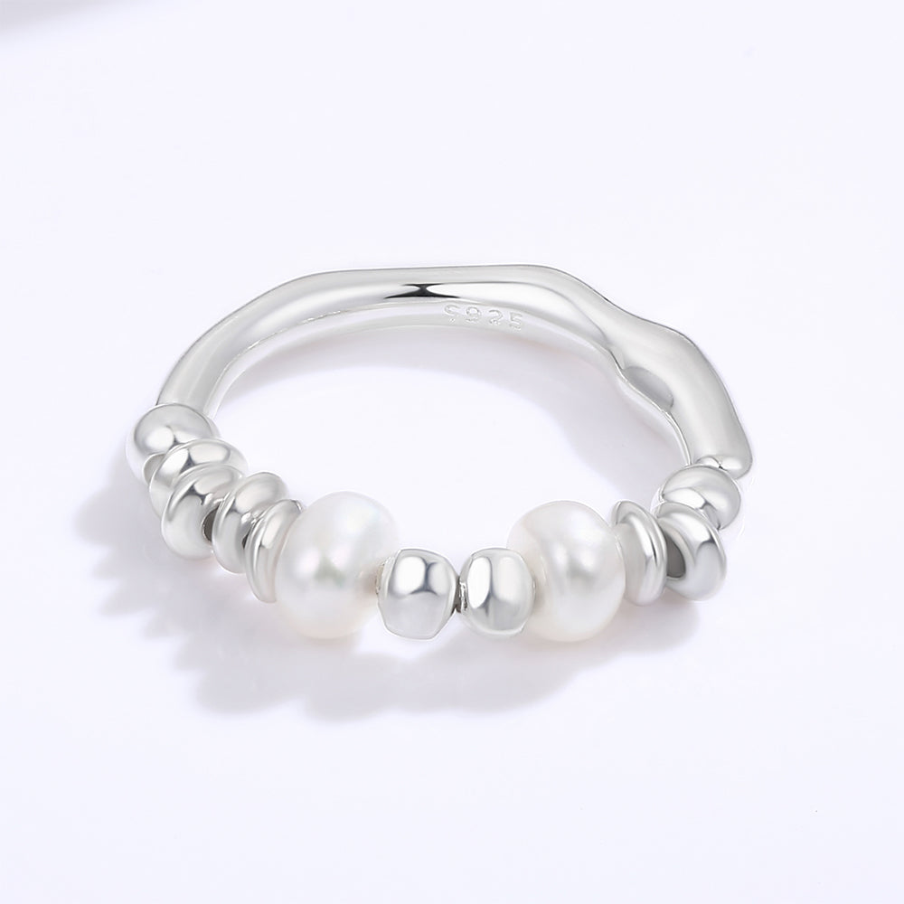 Pozlacená slitina - Prsten s Bílým Emporia® Křišťálem přibližná hmotnost: 10 gramů