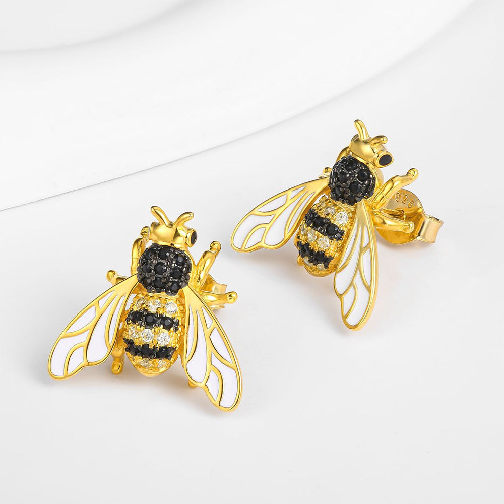 Pozlacená slitina - Náušnice s Bílým Emporia® Křišťálem a Černým Emporia® Křišťálem přibližná hmotnost: 10 gramů