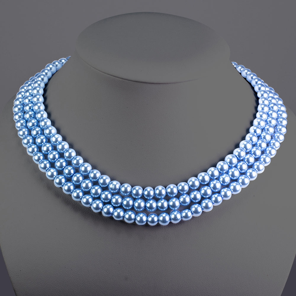 Pozlacená slitina - Sada se Skleněná Perla ( Náhrdelník )