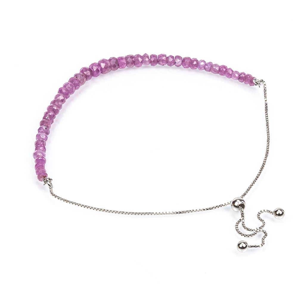 Stříbrný Náramek s Mozambickým Rubínem