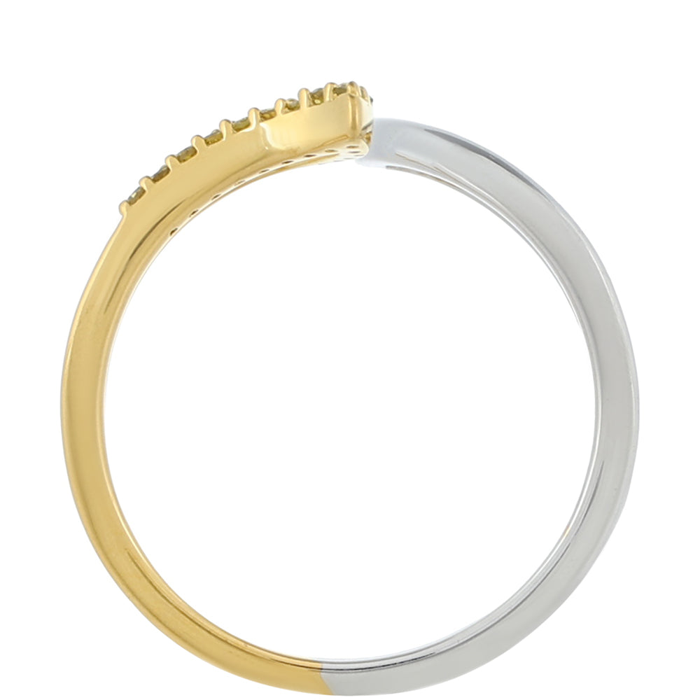 Pozlacený Stříbro 925/1000 - Prsten s Veronský zelený diamantem - Karátové číslo: 0.1. přibližná hmotnost: 2.64 gramů