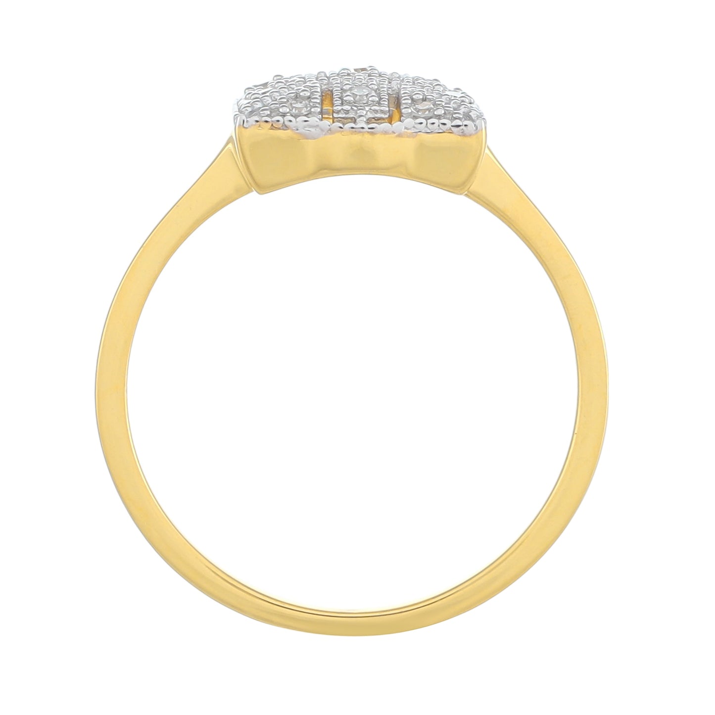 Pozlacený Stříbrný Prsten s Bílým Diamantem