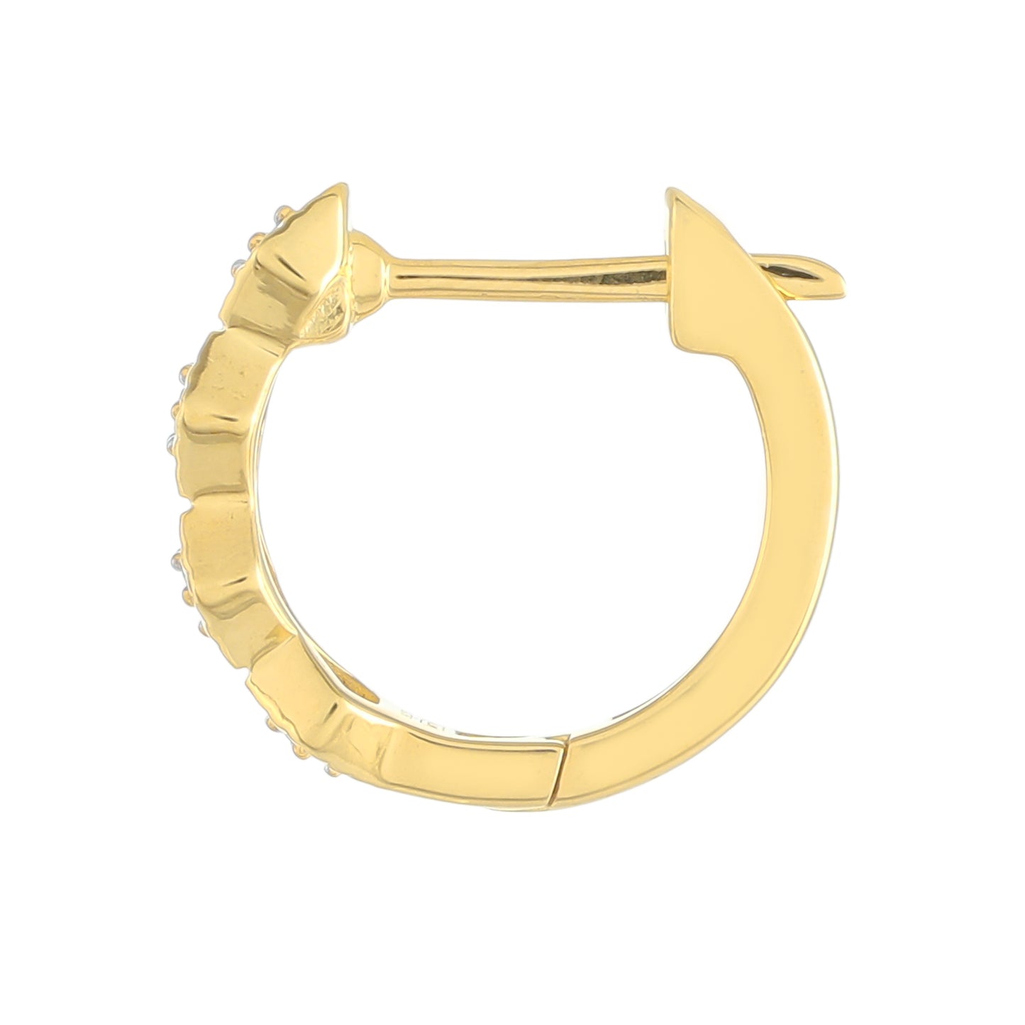 Pozlacené Stříbrné Náušnice s Bílým Diamantem