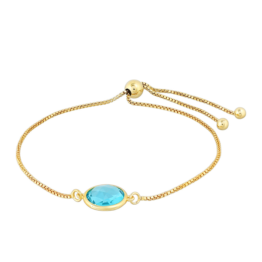 Pozlacený Stříbrný Náramek s Paraiba Křemenem