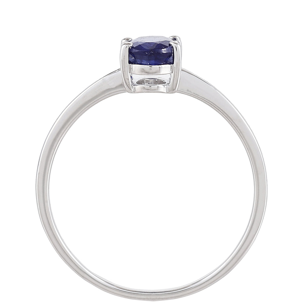 Stříbro 925/1000 - Prsten s Thajským Safírem - Karátové číslo: 1.05. přibližná hmotnost: 1.32 gramů