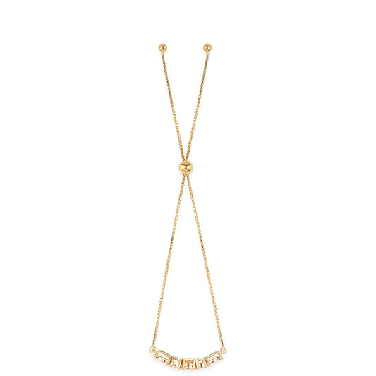 Pozlacené Stříbro 925/1000 - Náramek s Modrým Diamantem - Karátové číslo: 0.04. přibližná hmotnost: 3.07 gramů