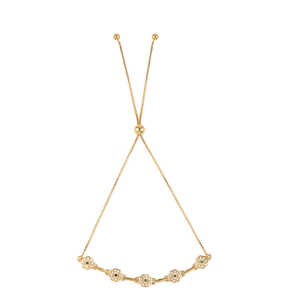 Pozlacené Stříbro 925/1000 - Náramek s Modrým Diamantem - Karátové číslo: 0.04. přibližná hmotnost: 4.12 gramů