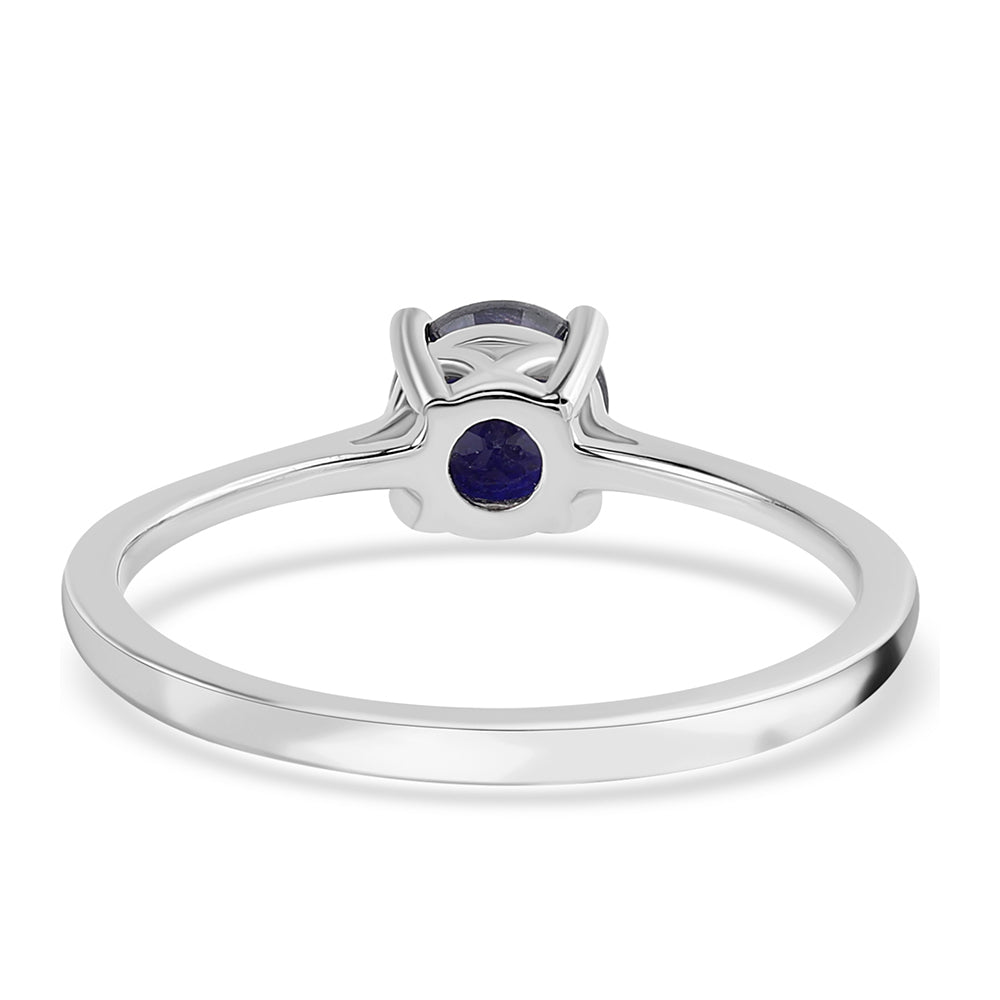 Stříbrný Prsten s Australským Modrým Safírem
