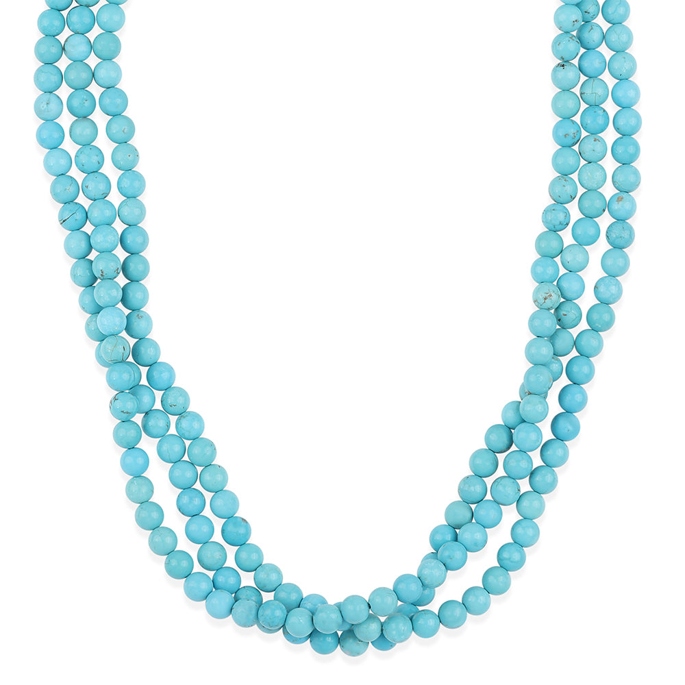 Pozlacený 925 / 1000 Sterlingové Stříbro Náhrdelník s Tyrkysem Sleeping Beauty