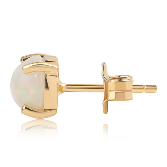 Pozlacené 925 / 1000 Sterlingové Stříbro Náušnice s Etiopským Opálem z Lega Dembi