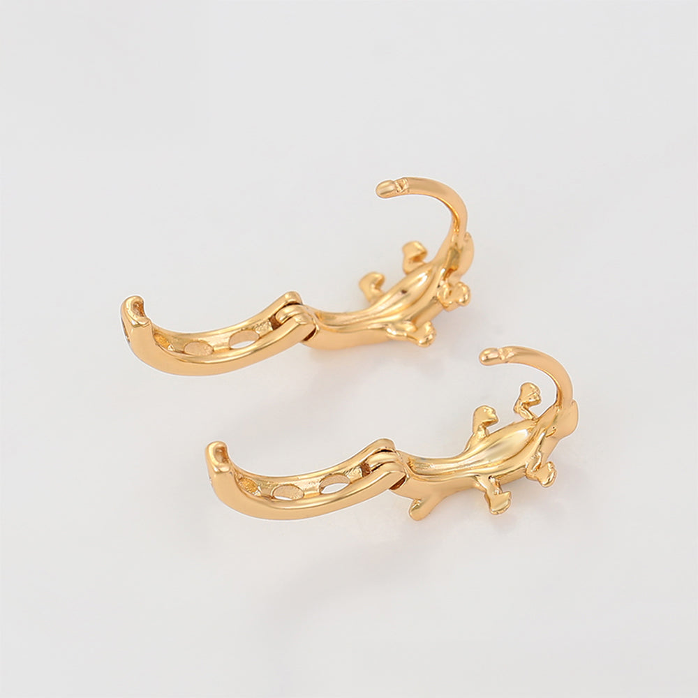 Pozlacené Slitinové Náušnice s Bílým Emporia® Křišťálem