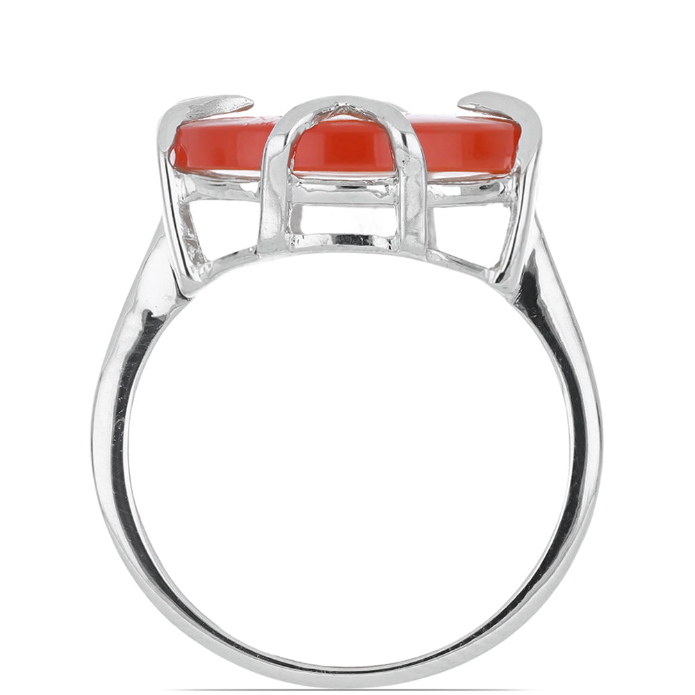 Stříbrný Prsten s Karneolem z Tagebau