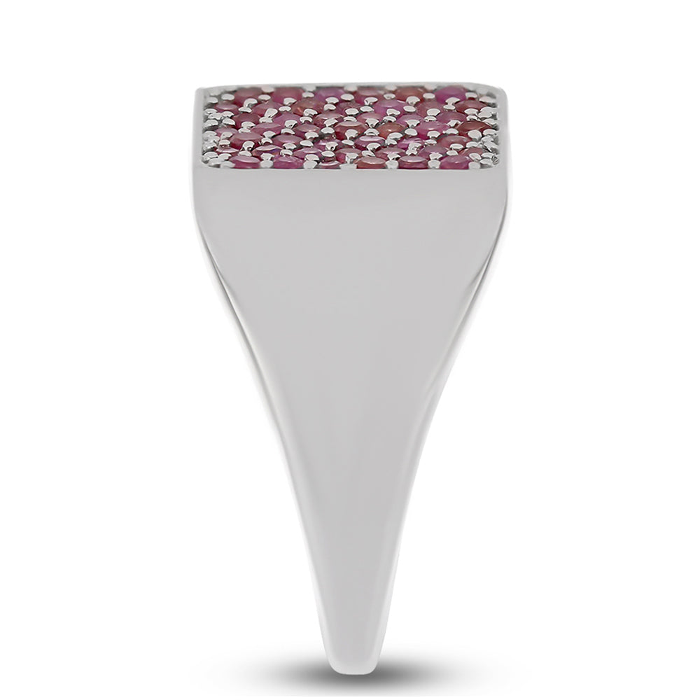 Stříbrný Prsten s Madagaskarským Rubínem