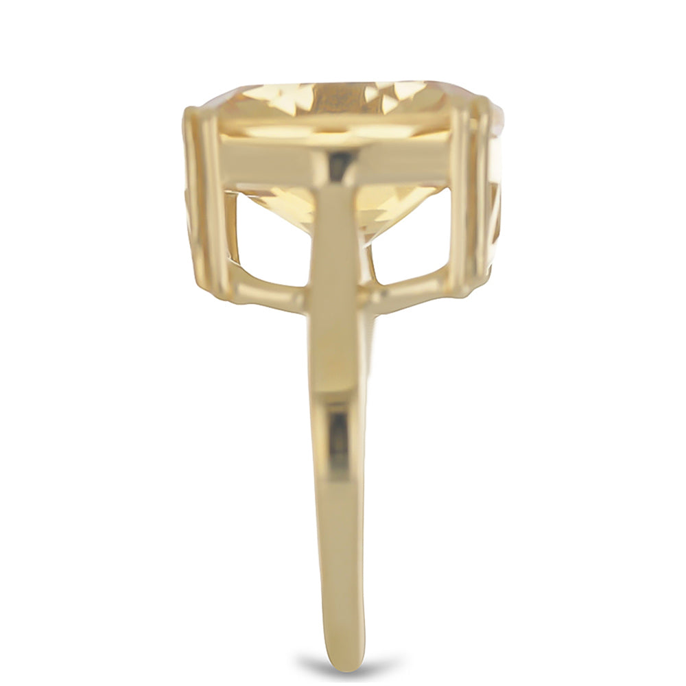 Pozlacený Stříbrný Prsten s Citrínem z Rio Grande do Sul