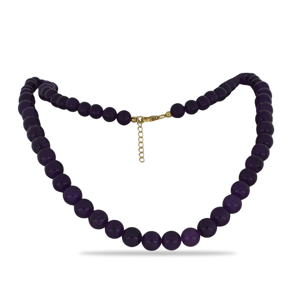 Pozlacené Stříbro 925/1000 - Náhrdelník s Purpurovým Achátem - Karátové číslo: 282.1. přibližná hmotnost: 57.62 gramů