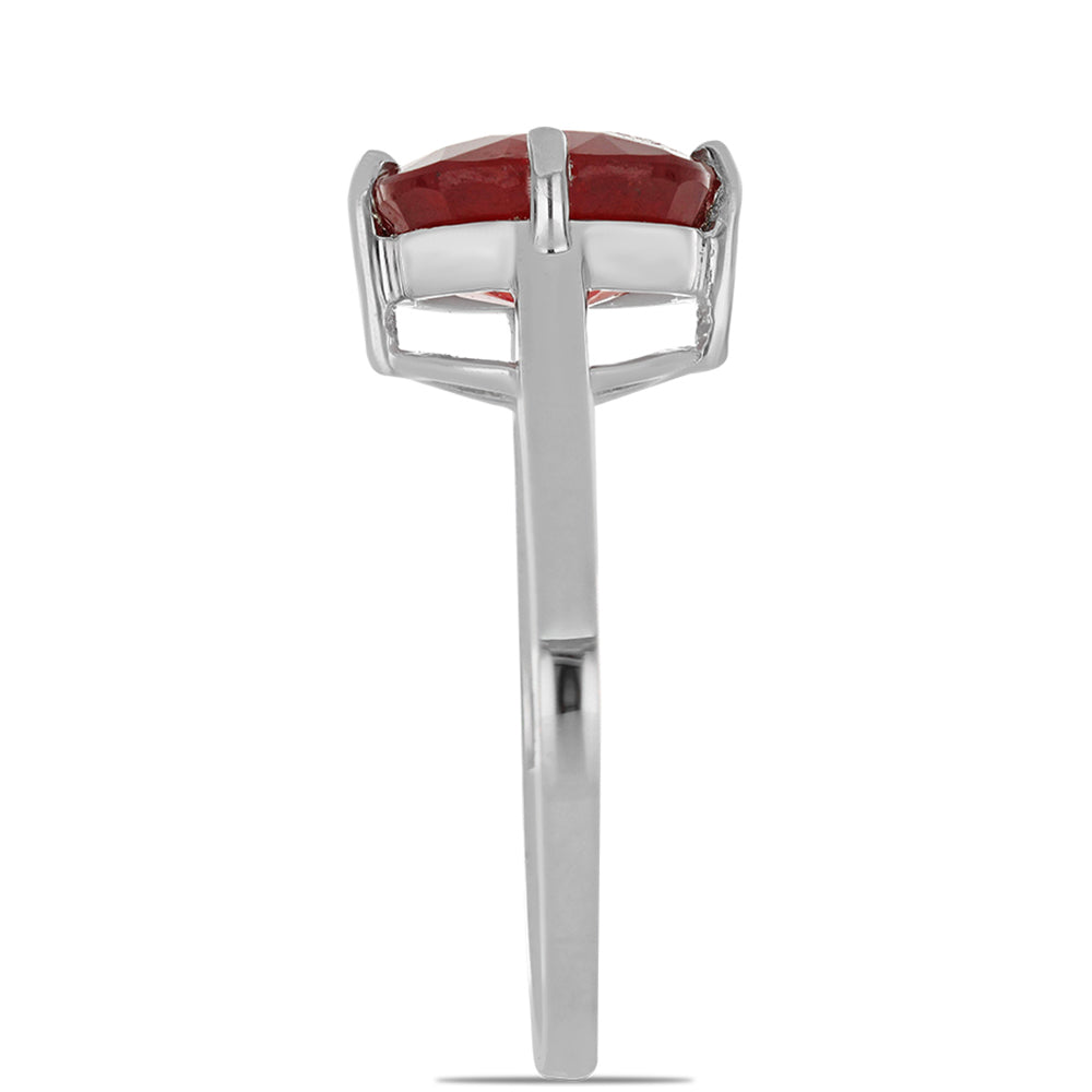 Stříbro 925/1000 - Prsten s Madagaskarským Rubínem - Karátové číslo: 5.13. přibližná hmotnost: 3.53 gramů