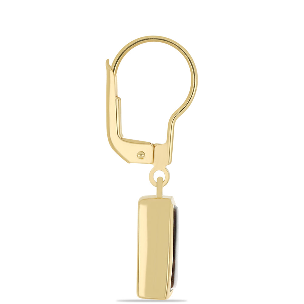 Pozlacené Stříbro 925/1000 - Náušnice s Ammolitem - Karátové číslo: 4.26. přibližná hmotnost: 4.67 gramů