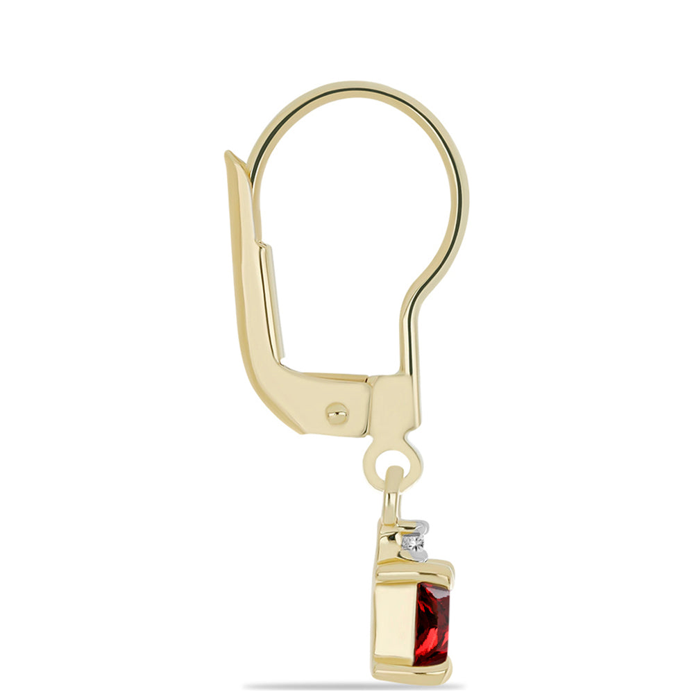 Pozlacené Stříbrné Náušnice s Bartonským Granátem a Bílým Topazem