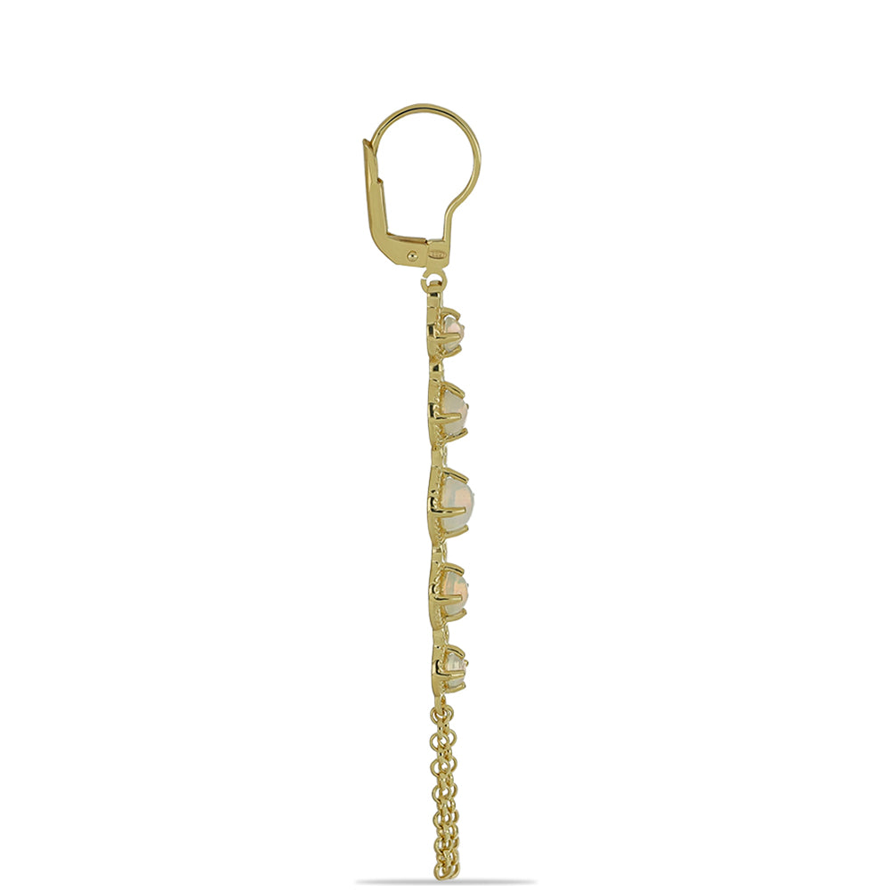 Pozlacené Stříbrné Náušnice s Etiopským Opálem z Lega Dembi