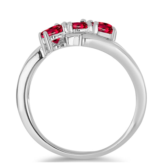 Stříbro 925/1000 - Prsten s Cruizero Rubelitem - Karátové číslo: 0.75. přibližná hmotnost: 3.05 gramů