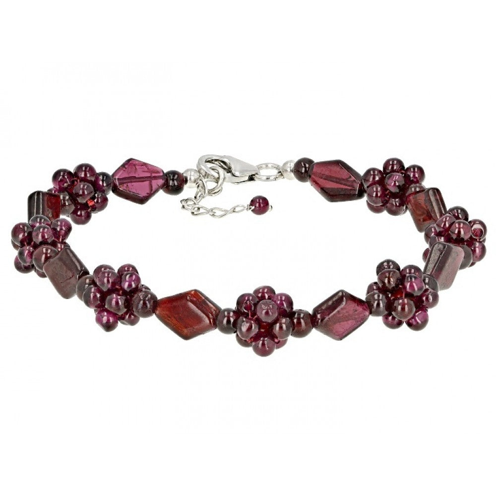 Stříbrný Náramek s Bartonským Granátem