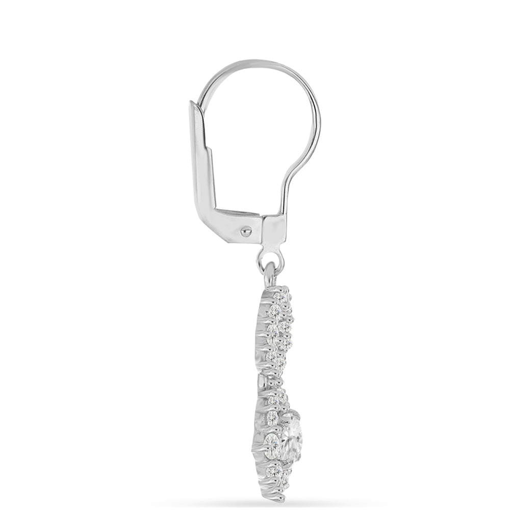 Stříbrné Náušnice s Petalitem z Kalgoorlie a Bílým Topazem