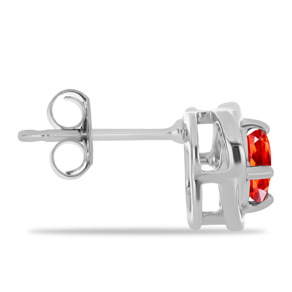 Stříbrné Náušnice s Etiopským Červeným Opálem z Lega Dembi