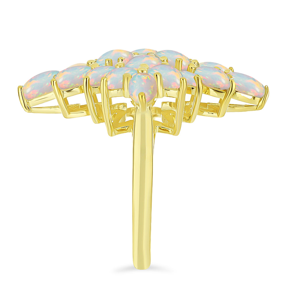 Pozlacený Stříbrný Prsten s Welo opálem