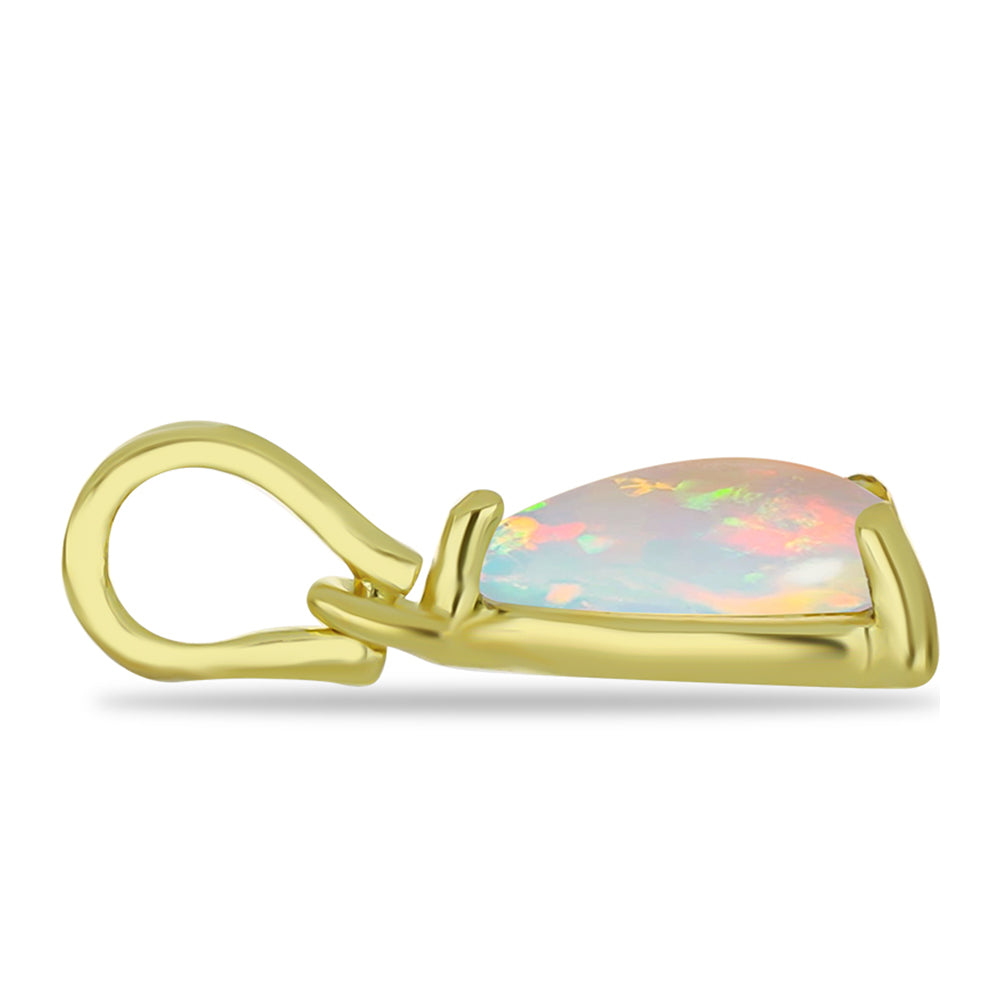 Pozlacený Stříbrný Přívěsek s Welo opálem