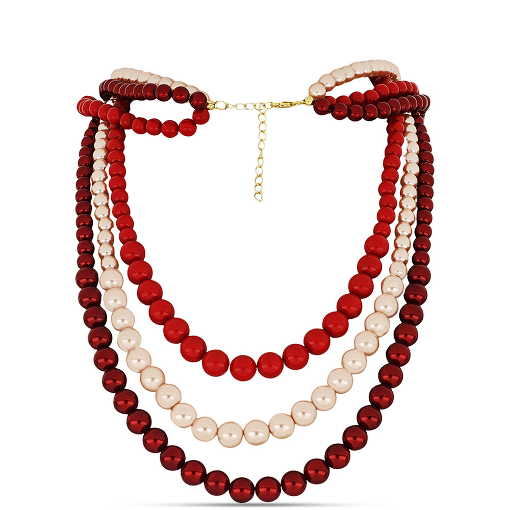 Pozlacené Stříbro 925/1000 - Náhrdelník s Broskvovou Perlou - Karátové číslo: 434.19. přibližná hmotnost: 87.84 gramů