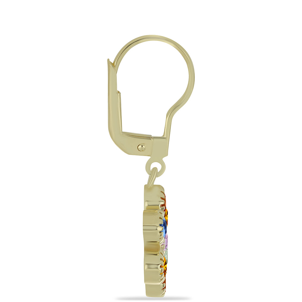 Pozlacené Stříbrné Náušnice s Roseberským Duhovým Safírem