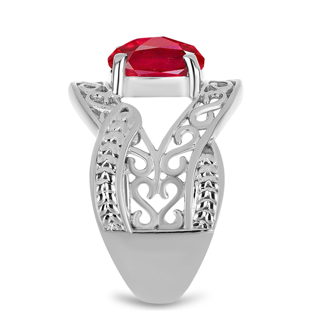 Stříbrný Prsten s Červeným Achátem