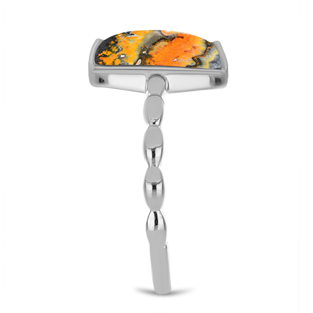 Stříbrný Prsten s Bumble Bee Jaspisem