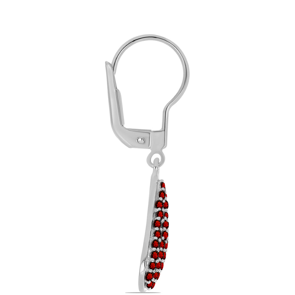 Stříbrné Náušnice s Bartonským Granátem