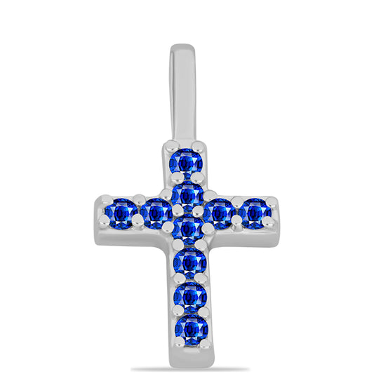 Stříbro 925/1000 - Přívěsek s Australským Modrým Safírem - Karátové číslo: 0.17. přibližná hmotnost: 0.56 gramů