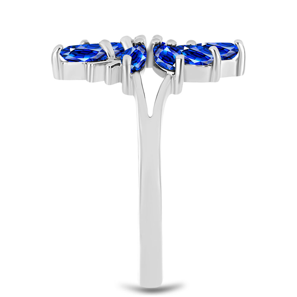 Stříbrný Prsten s Australským Modrým Safírem