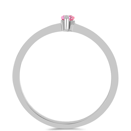 Stříbro 925/1000 - Prsten s Růžovým Turmalínem z Pelmadulla - Karátové číslo: 0.13. přibližná hmotnost: 1.4 gramů
