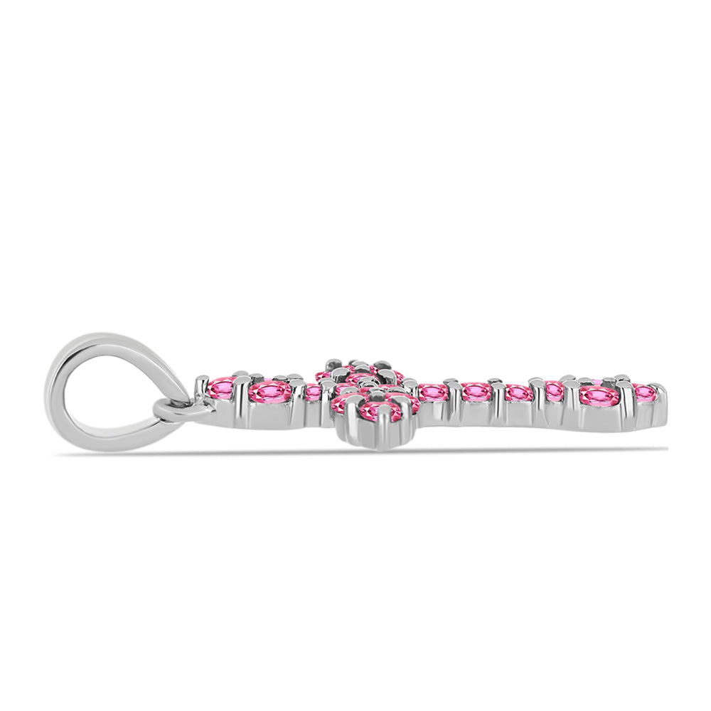 Stříbro 925/1000 - Přívěsek s Růžovým Turmalínem z Pelmadulla - Karátové číslo: 0.83. přibližná hmotnost: 1.67 gramů