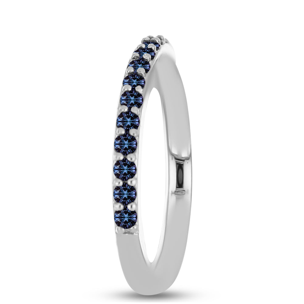 Stříbro 925/1000 - Prsten s "Císařský Fialový" Moissanitem - Karátové číslo: 0.71. přibližná hmotnost: 3.55 gramů