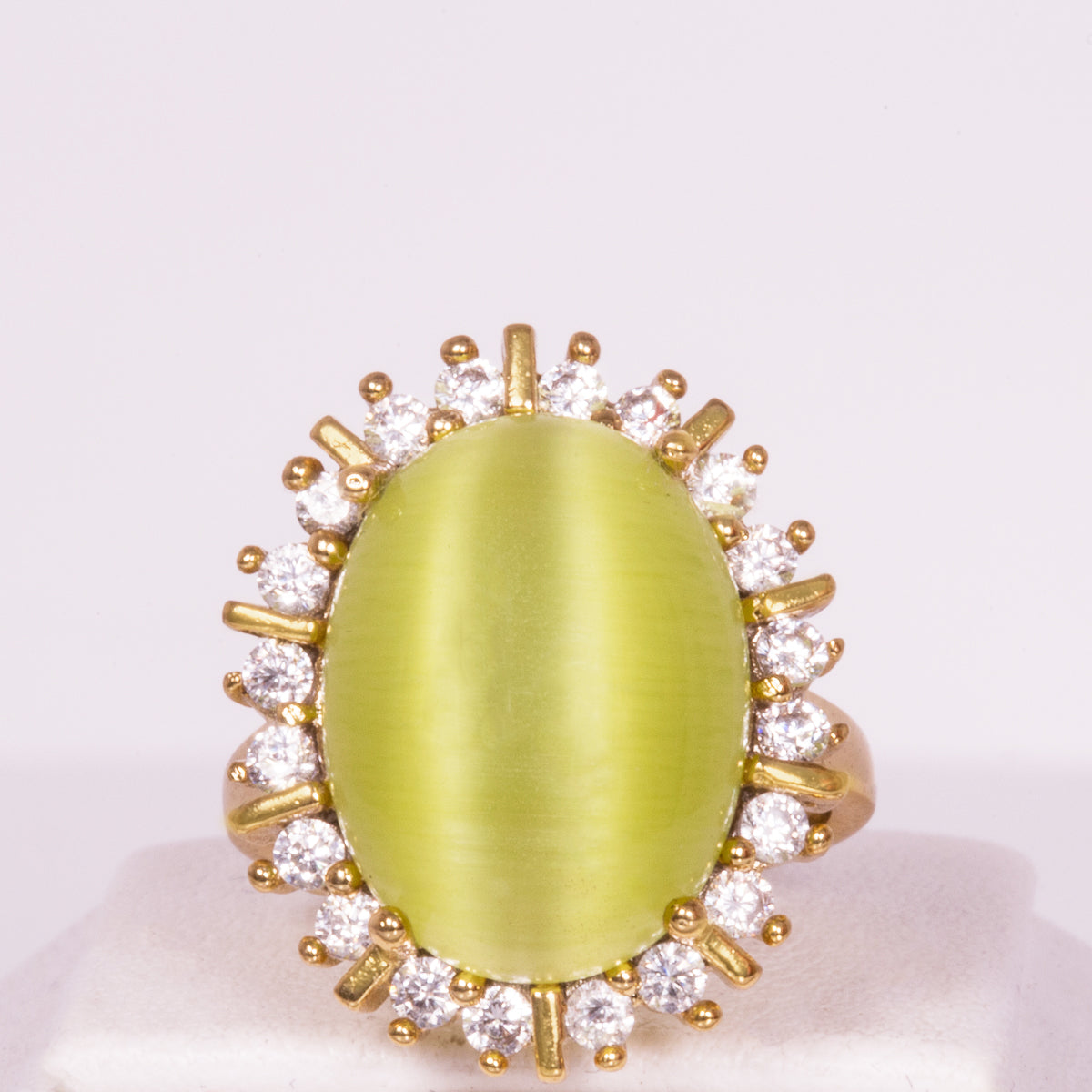 Pozlacený Slitinový Prsten s Bílým Emporia® Křišťálem ( Prsten )