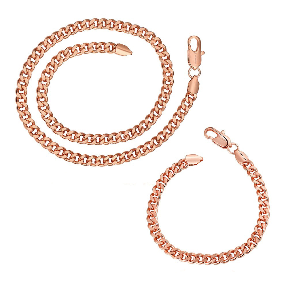 Dokonalost Pozlacená Slitinová Sada ( Náhrdelník+Náramek )