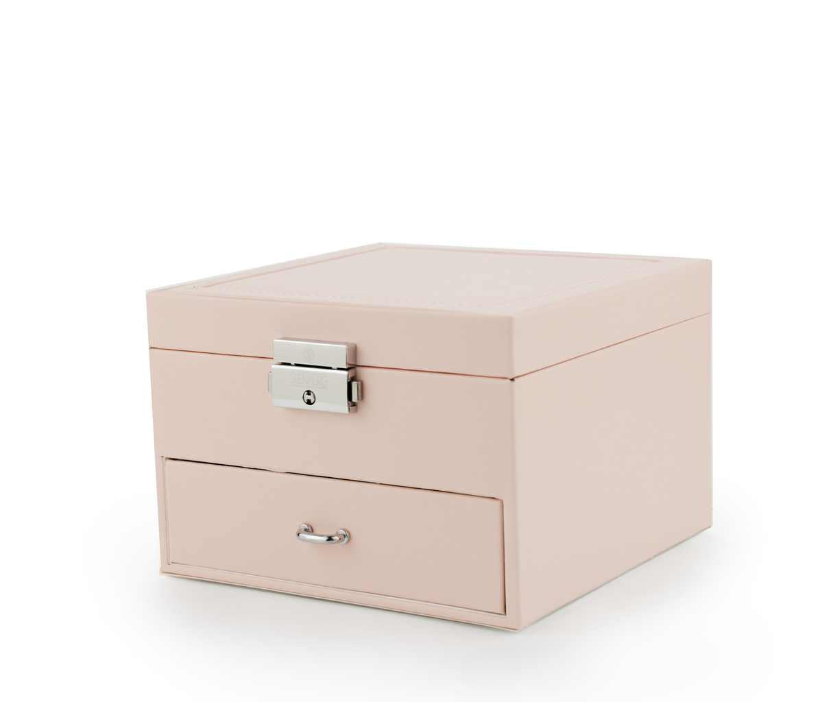 Elegantní Šperkovnice a Organizér se Zrcadlem, Růžová | -80% Akce na Šperky