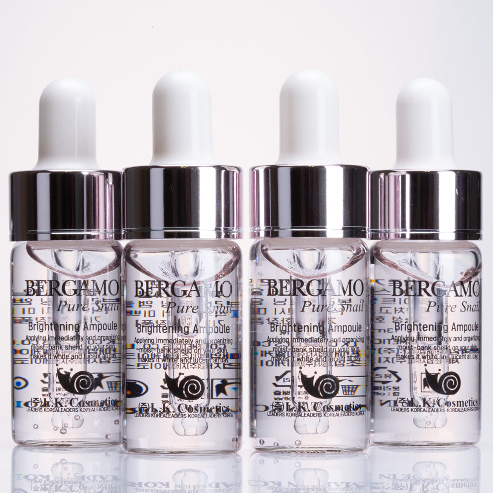 BERGAMO Sada 4 ks Ampulí s Hlemýždím Extraktem, 13ml x 4