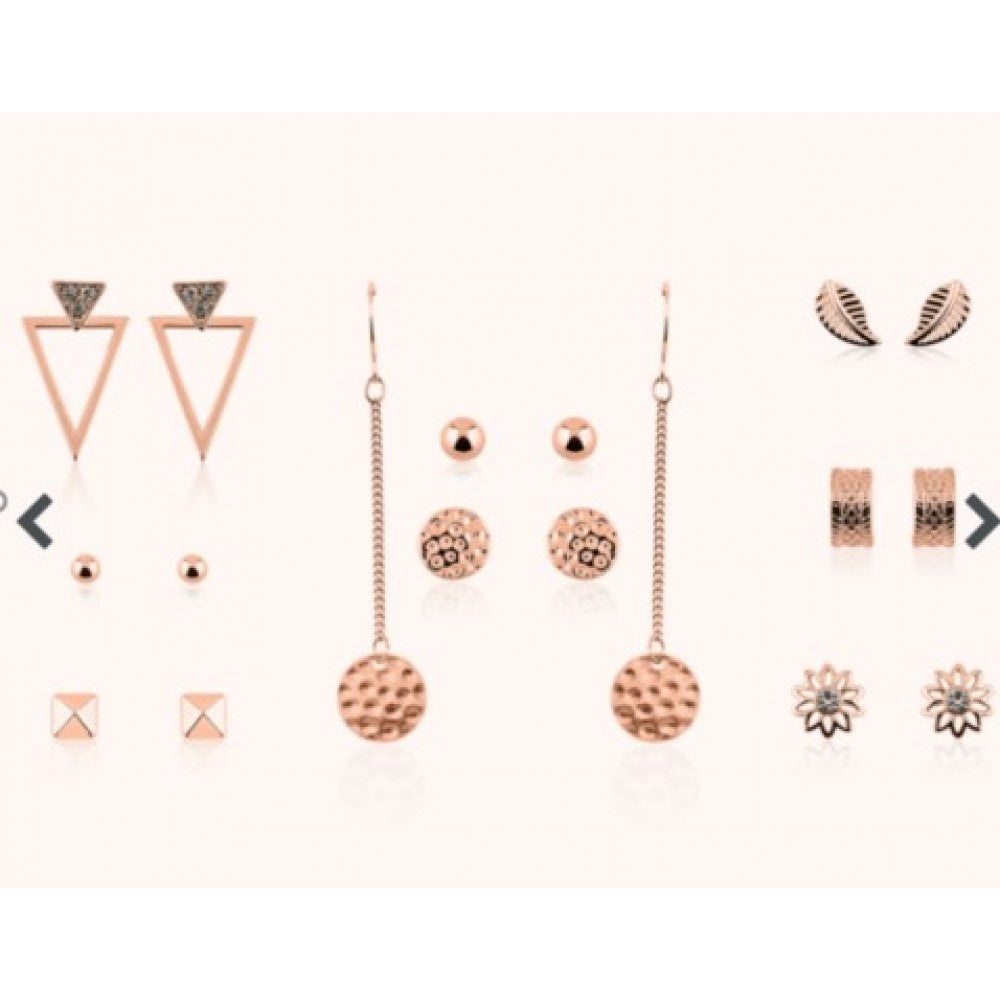 Sada 9 párů Náušnic Pierre Cardin | -80% Akce na Šperky