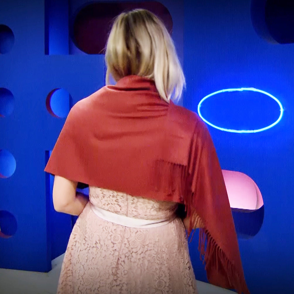 Šála-šátek ze 100% Pravého Pashmina Kašmíru, 70 cm x 170 cm, Čokoládová | -80% Akce na Šperky