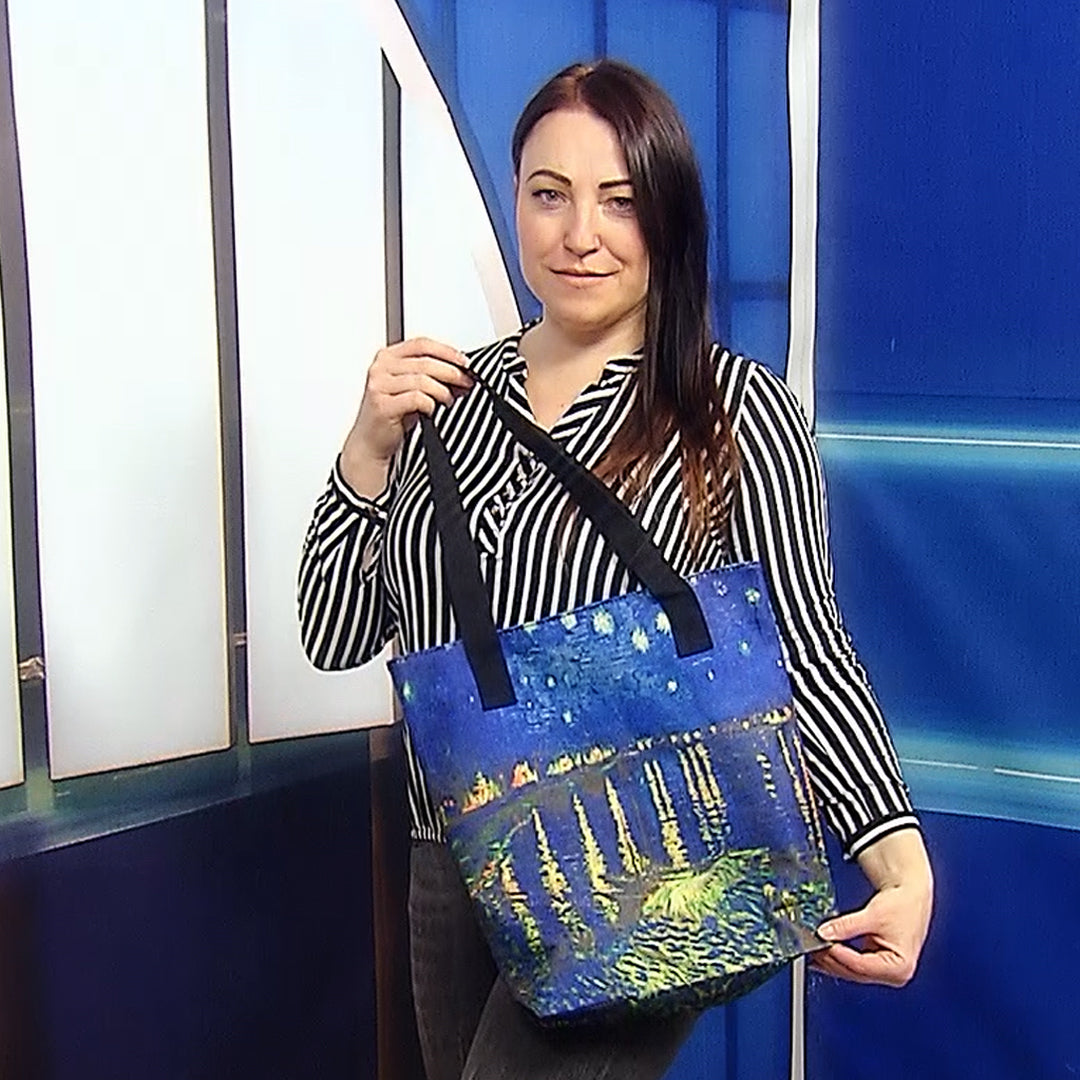 Nákupní taška, Van Gogh - Starry Night Over The Rhone, 38 cm x 10 cm x 36 cm | -80% Akce na Šperky