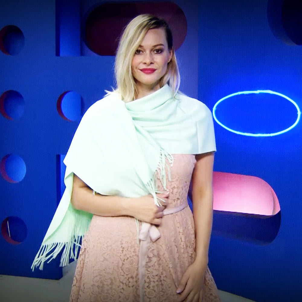 Šála-šátek ze 100% Pravého Pashmina Kašmíru, 70 cm x 170 cm, Mátově zelená | -80% Akce na Šperky